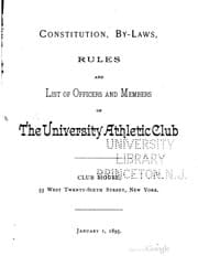 Tapa de Constitution, By-laws, Rules and List of Officers and Members ...