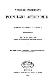 Tapa de Newcomb-Engelmann's Populäre astronomie