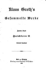Tapa de Klaus Groth's gesammelte werke ...