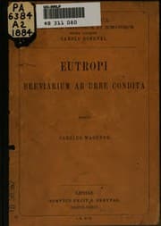 Tapa de Eutropi Breviarium ab urbe condita