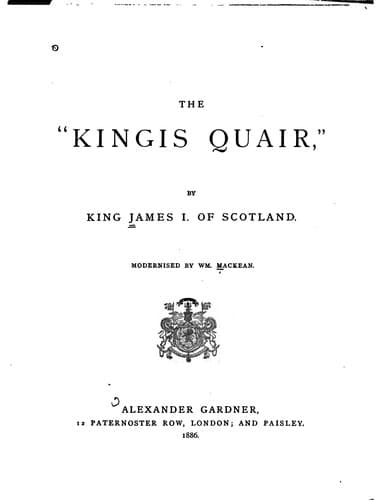 Tapa de The "kingis Quair"