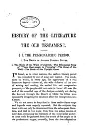 Tapa de An Outline of the History of the Literature of the Old Testament: With ...