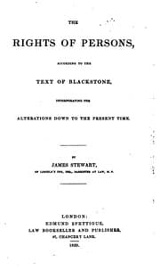 Tapa de The Rights of Persons, According to the Text of Blackstone: Incorporating the Alterations Down ...
