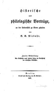 Tapa de Historische und philologische Vorträge, an der Universität zu Bonn gehalten