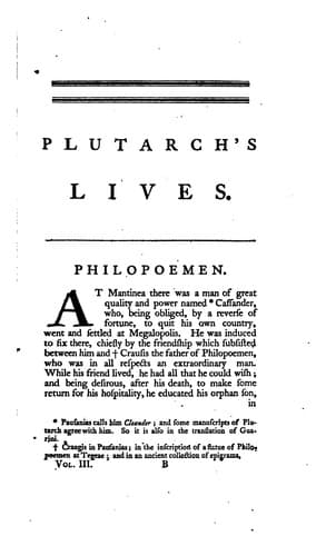Tapa de Plutarch's lives