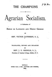Tapa de The Champions of Agrarian Socialism: A Refutation of Emile de Laveleye and Henry George
