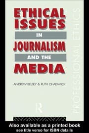 Tapa de Ethical issues in journalism and the media