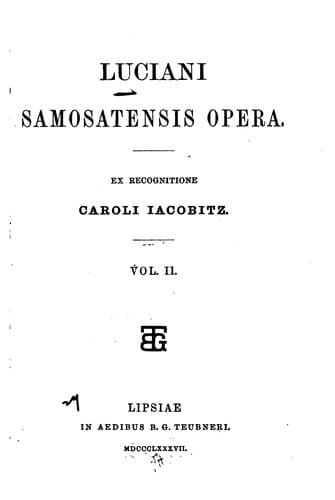 Tapa de Luciani Samosatensis Opera