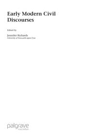 Tapa de Early modern civil discourses
