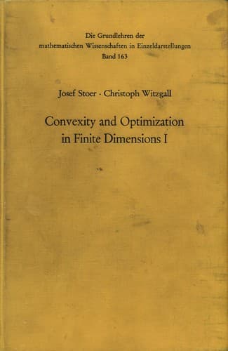 Tapa de Convexity & Optimization in Finite Dimensions One