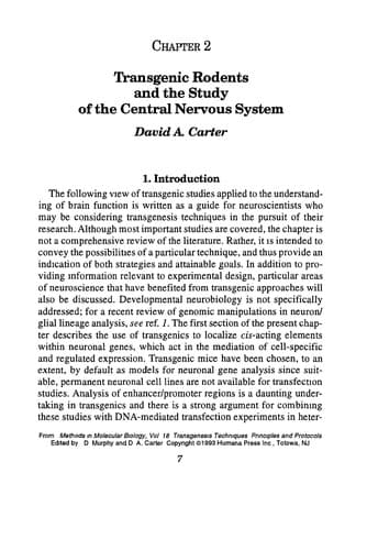 Tapa de Transgenesis techniques
