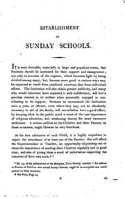 Tapa de A Plan for the Establishment and Regulation of Sunday Schools: To which is Prefixed an Address ...