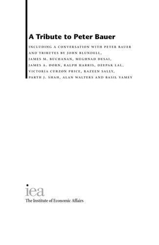 Tapa de A tribute to Peter Bauer