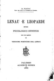 Tapa de Lenau e Leopardi: studio psicologico-estetico con un saggio di versioni ...