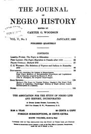 Tapa de The Journal of Negro History