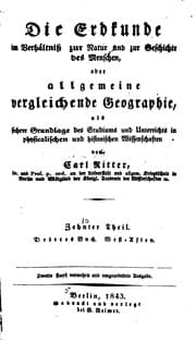 Tapa de Die Erdkunde im Verhältniss zur Natur und zur Geschichte des Menschen