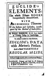 Tapa de Euclide's Elements: The Whole Fifteen Books Compendiously Demonstrated. With Archimedes Theorems ...