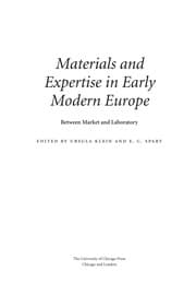 Tapa de Materials and expertise in early modern Europe