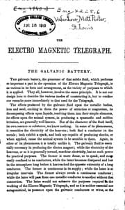 Tapa de Description of the American electro magnetic telegraph