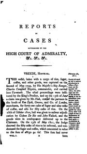 Tapa de Reports of Cases Argued and Determined in the High Court of Admiralty: Commencing with the ...