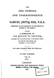 Tapa de The Life, Journals, and Correspondence of Samuel Pepys, Esq., F.R.S ...