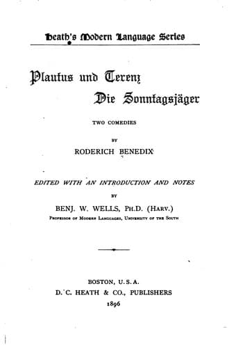 Tapa de Plautus und Terenz