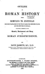 Tapa de Outline of Roman History from Romulus to Justinian