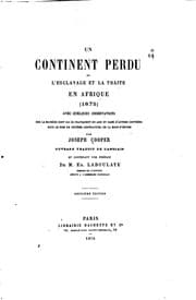 Tapa de Un continent perdu: ou, L'esclavage et la traite en Afrique (1875) avec ...