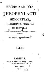 Tapa de Quaestiones physicas et epistolas ad codd. recensuit versione Kimedonciana et notis instruxit Jo ...