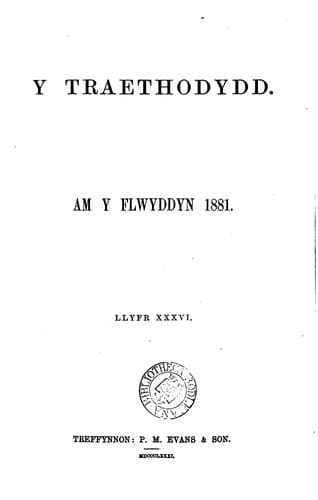 Tapa de Y Traethodydd