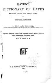 Tapa de Haydn's Dictionary of Dates: Relating to All Ages and Nations for Universal ...
