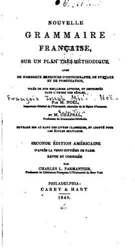 Tapa de Nouvelle grammaire française, sur un plan très-méthodique: avec nombreux ...