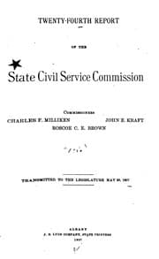 Tapa de Report of the State Civil Service Commission