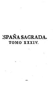 Tapa de España Sagrada: Theatro geographico-historico de la Iglesia de España. Origen, divisiones, y ...