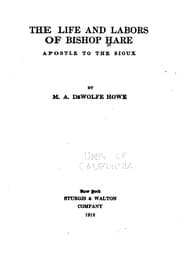 Tapa de The Life and Letters of Bishop Hare: Apostle to the Sioux
