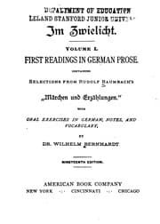 Tapa de Im Zwielicht: First Readings in German Prose: containing Selections from Rudolf Baumbach's ...