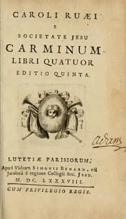 Tapa de Caroli Ruaei e Societate Jesu Carminum libri quatuor
