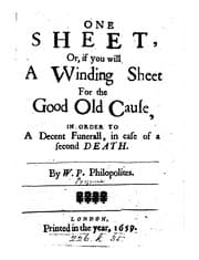 Tapa de One sheet, or, if you will A winding sheet for the good old cause, by W.P.