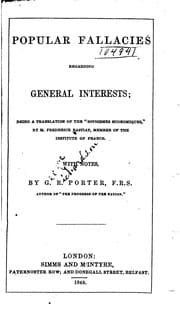 Tapa de Popular Fallacies Regarding General Interests: Being a Translation of the ...