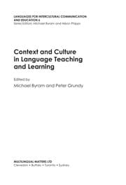 Tapa de Context and culture in language teaching and learning