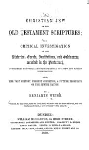 Tapa de A Christian Jew on the Old Testament Scriptures