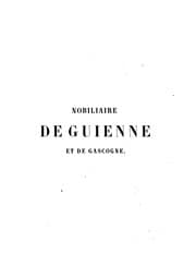 Tapa de Nobiliaire de Guienne et de Gascogne