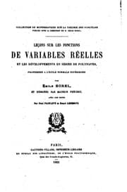 Tapa de Leçons sur les fonctions de variables réelles et les développements en ...