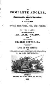 Tapa de The Complete Angler, Or, Contemplative Man's Recreation: Being a Discourse ...