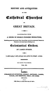 Tapa de History and antiquities of the cathedral churches of Great Britain