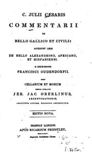 Tapa de C. Julii Caesaris Commentarii de bello gallico et civili: accedunt libri de ...