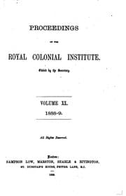 Tapa de Proceedings of the Royal Colonial Institute