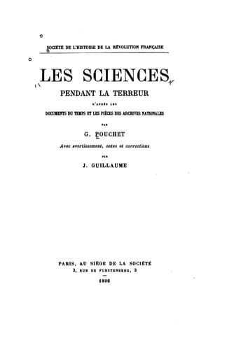 Tapa de Les sciences pendant la terreur