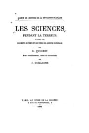 Tapa de Les sciences pendant la terreur