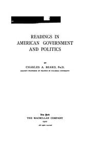 Tapa de Readings in American government and politics